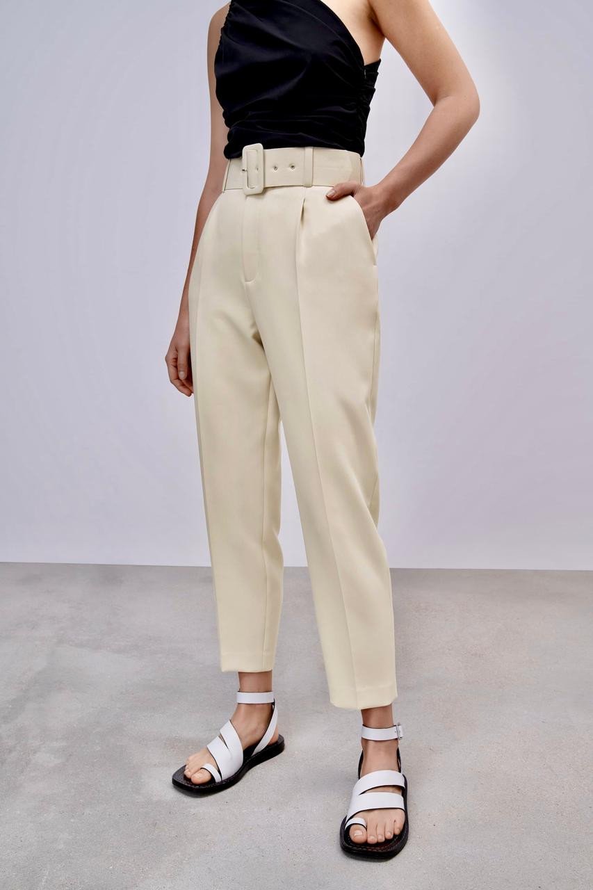 (BELT) HIGH WAIST FORMAL PANT